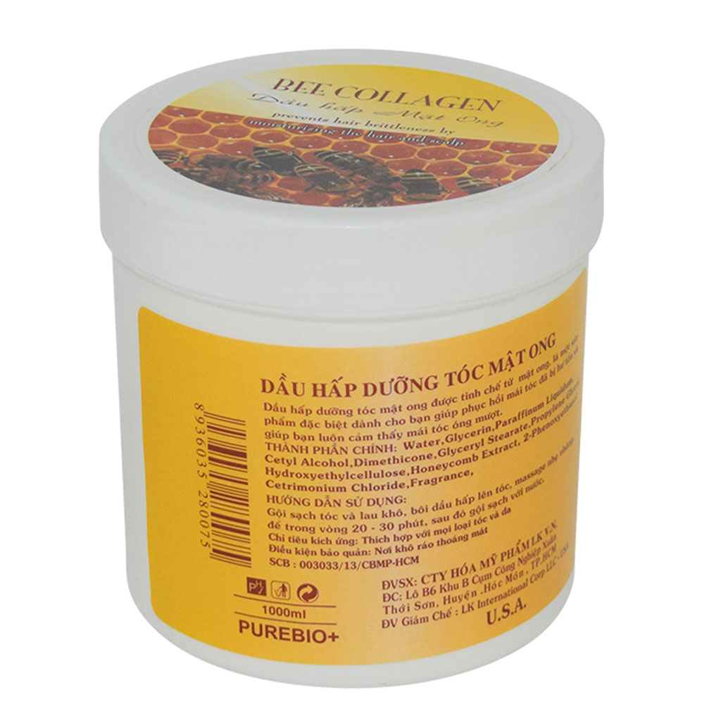 LK - Маска для волос - Пчелиный коллаген, 500 мл (BEE COLLAGEN)_4