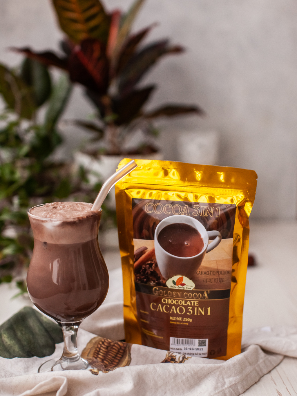HUCAFOOD - Cocoa - Какао-порошок растворимый 3in1 (зип-пакет) 500г