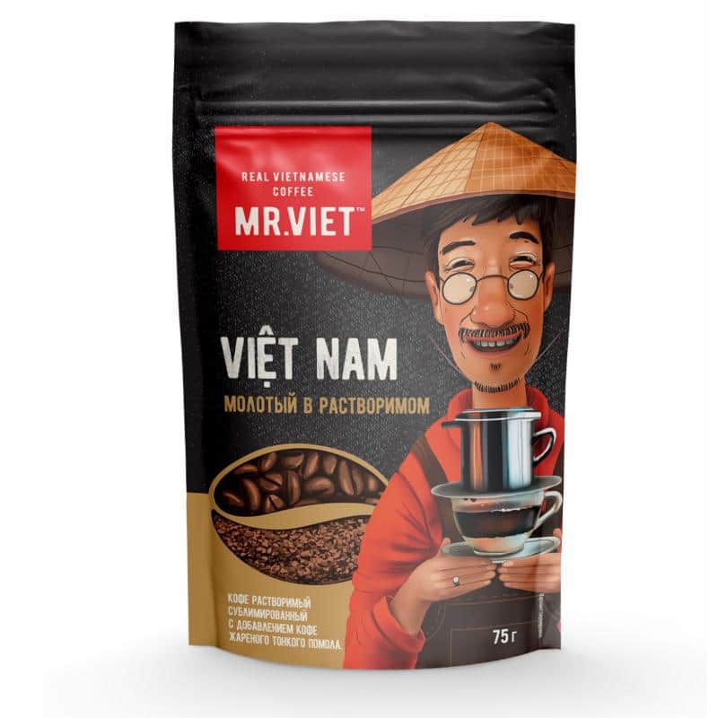Mr. Viet - Молотый в растворимом Robusta/Arabica 75г