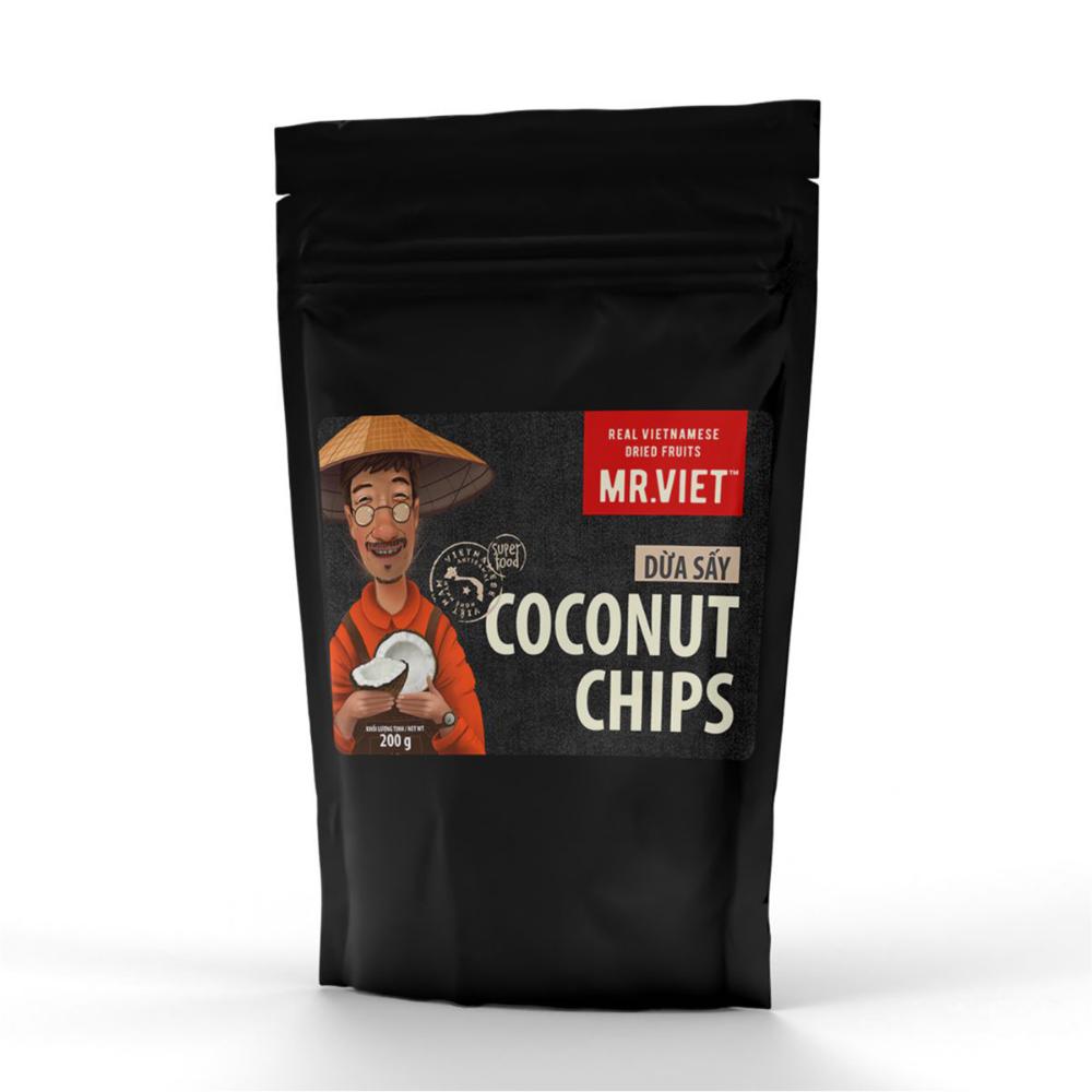 Mr.Viet - кокосовые чипсы (Coconut chips), 200 г