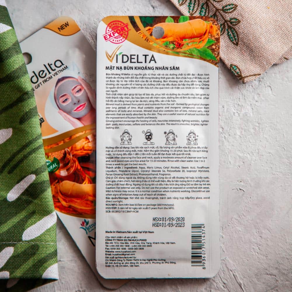Videlta - Грязевая маска с женьшенем 1 саше17мл_3